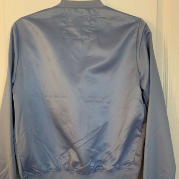 New Bench Girls Blue Bomber Jacket Small Size - Picture 2 of 4